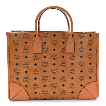 MCM Visetos X-Large Munchen Tote Cognac 1 of 9