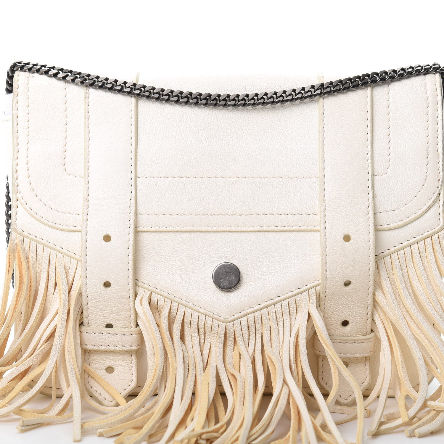 Proenza Schouler Lambskin Fringe PS1 Chain Wallet White 7 of 14