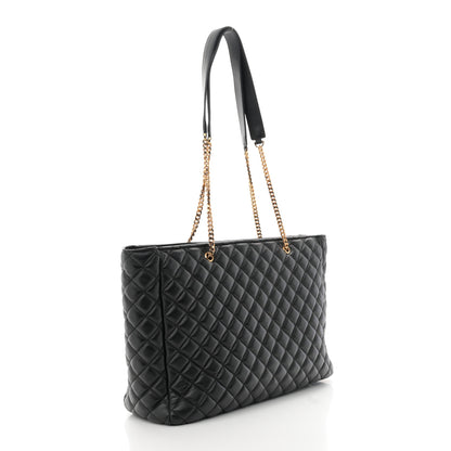 Versace Nappa Quilted La Medusa Chain Tote Black 3 of 9