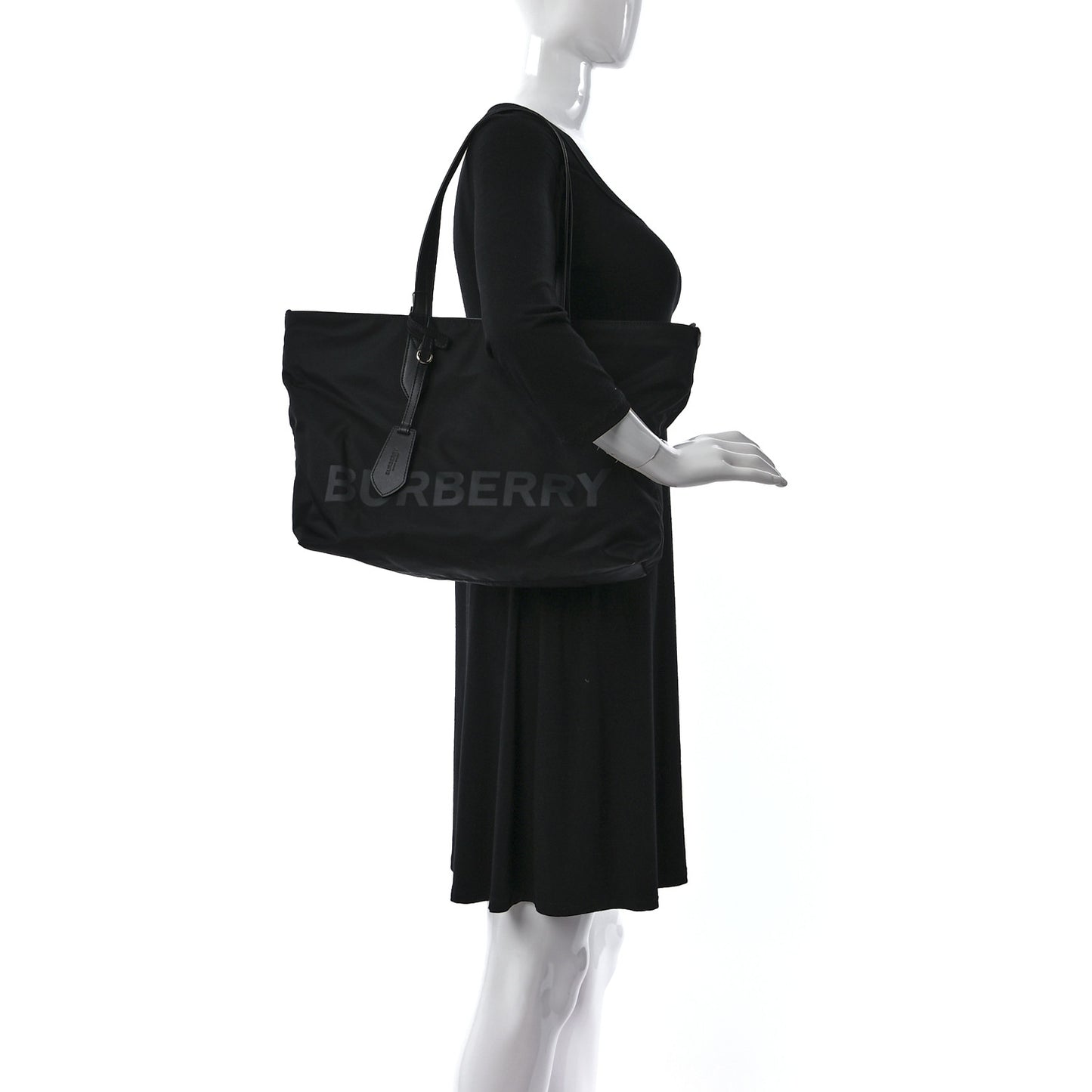 Nylon Logo Large Ardwell Tote Black