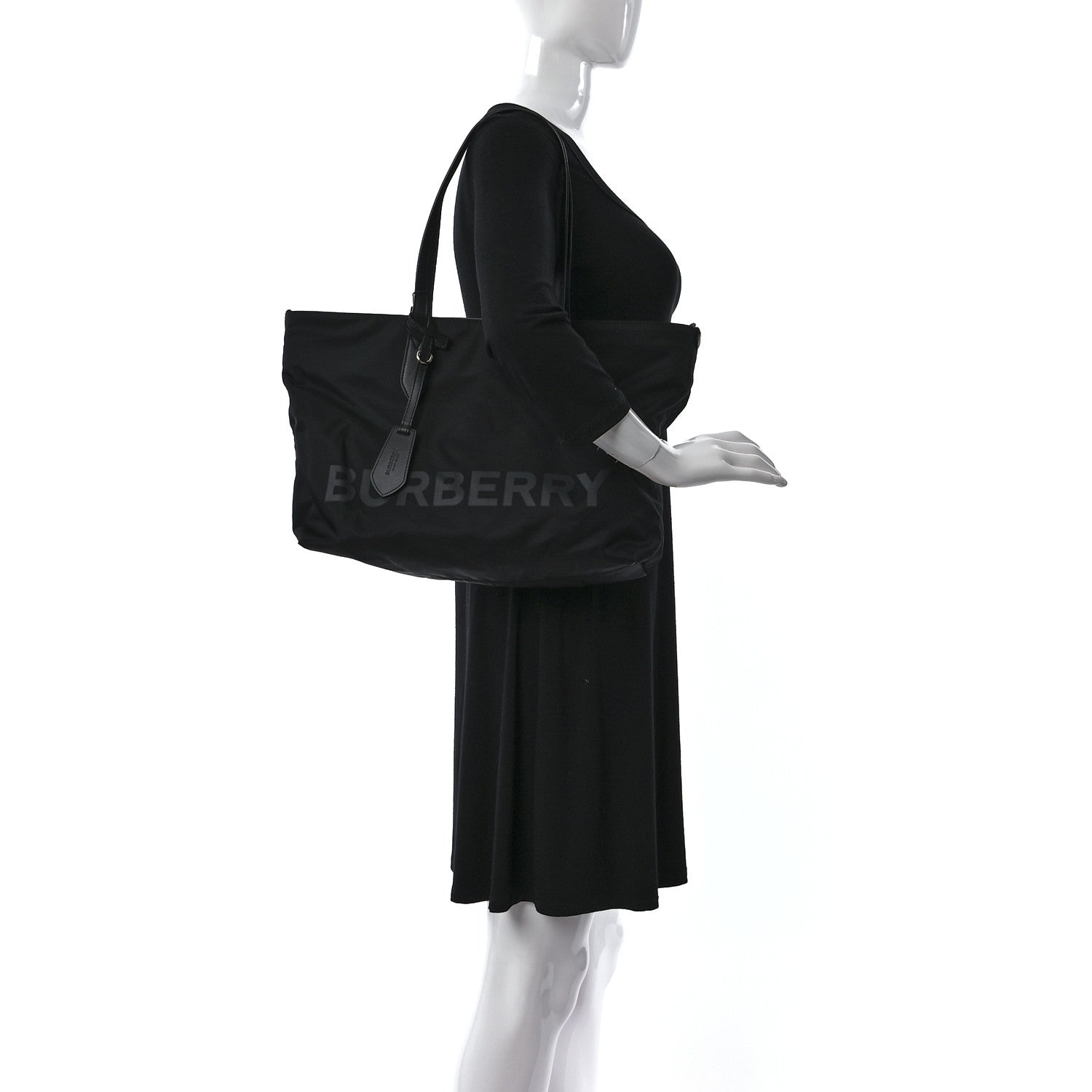 Burberry Nylon Logo Large Ardwell Tote Black 2 of 9
