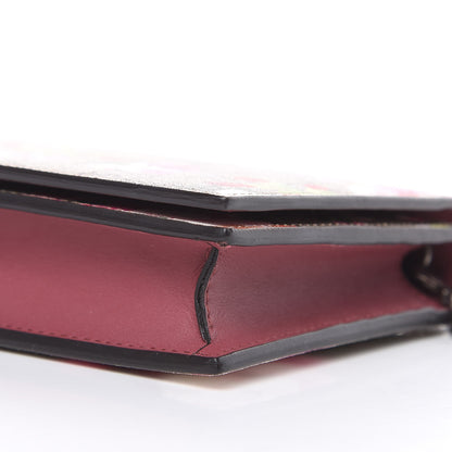 Gucci GG Supreme Monogram Blooms Chain Wallet Beige Multicolor Dry Rose 8 of 10