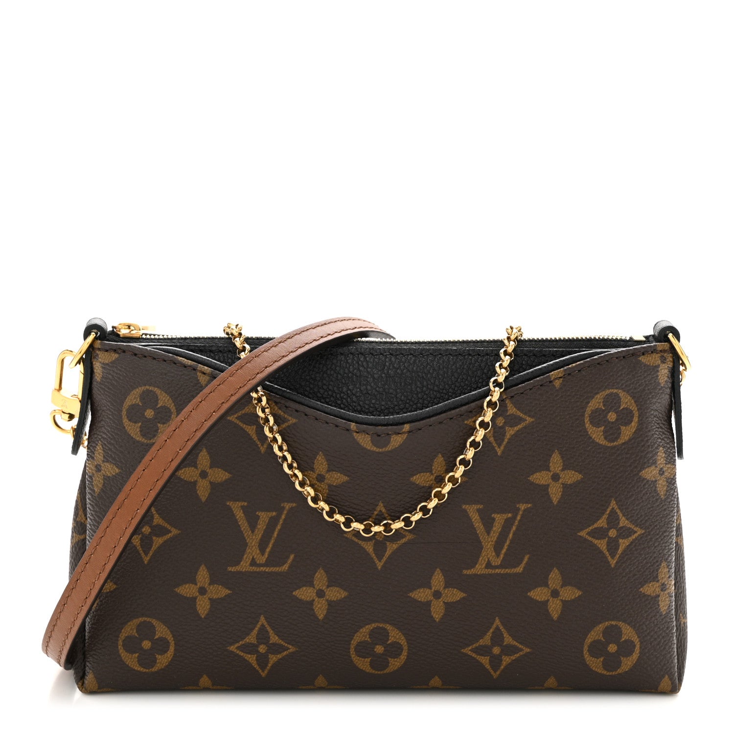 Louis Vuitton Monogram Pallas Clutch Black 1 of 10