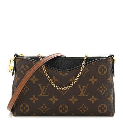 Louis Vuitton Monogram Pallas Clutch Black 1 of 10