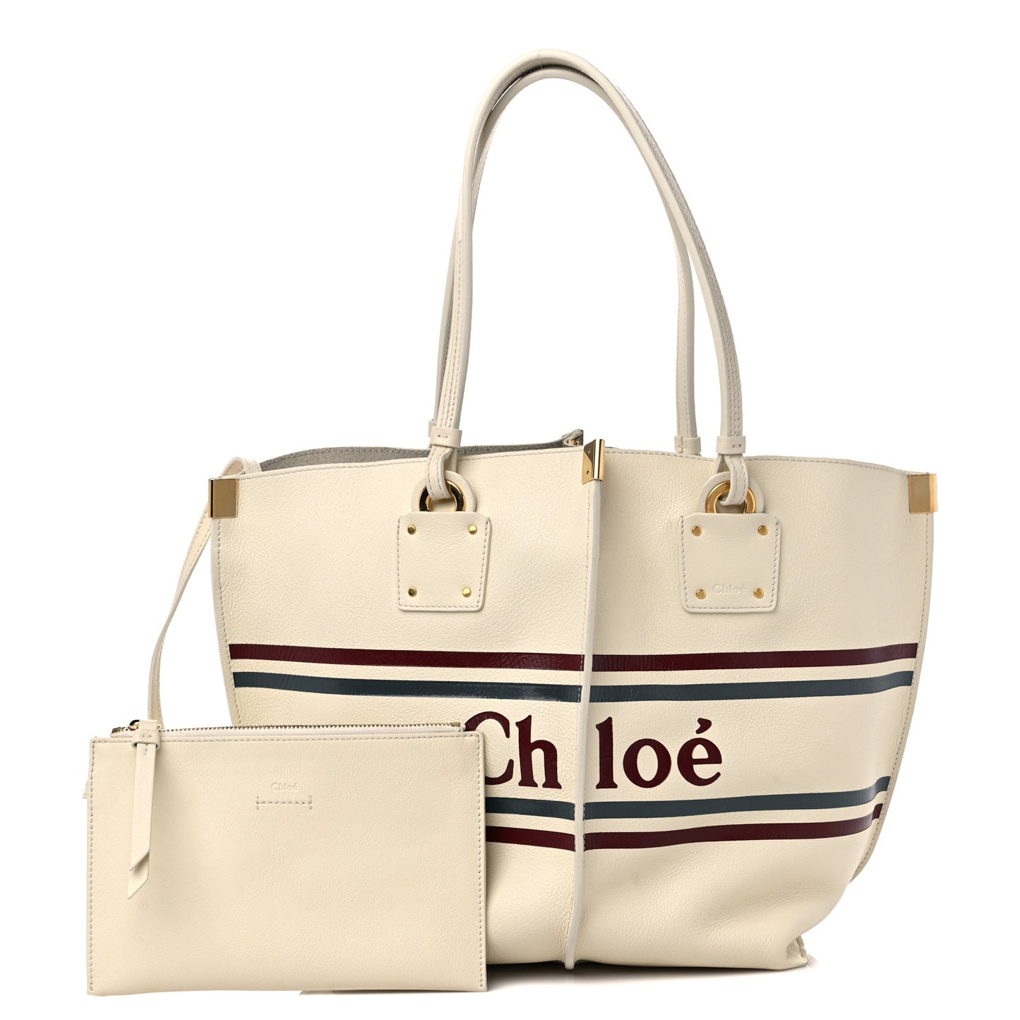 Smooth Calfskin Medium Vick Tote Off White