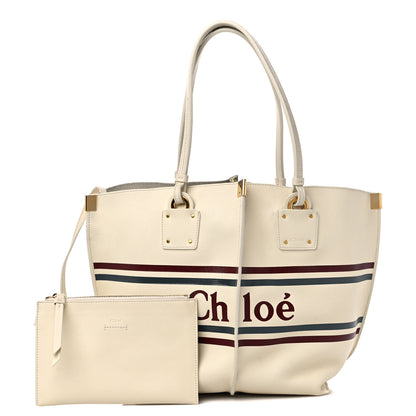 Chloe Smooth Calfskin Medium Vick Tote Off White 1 of 16