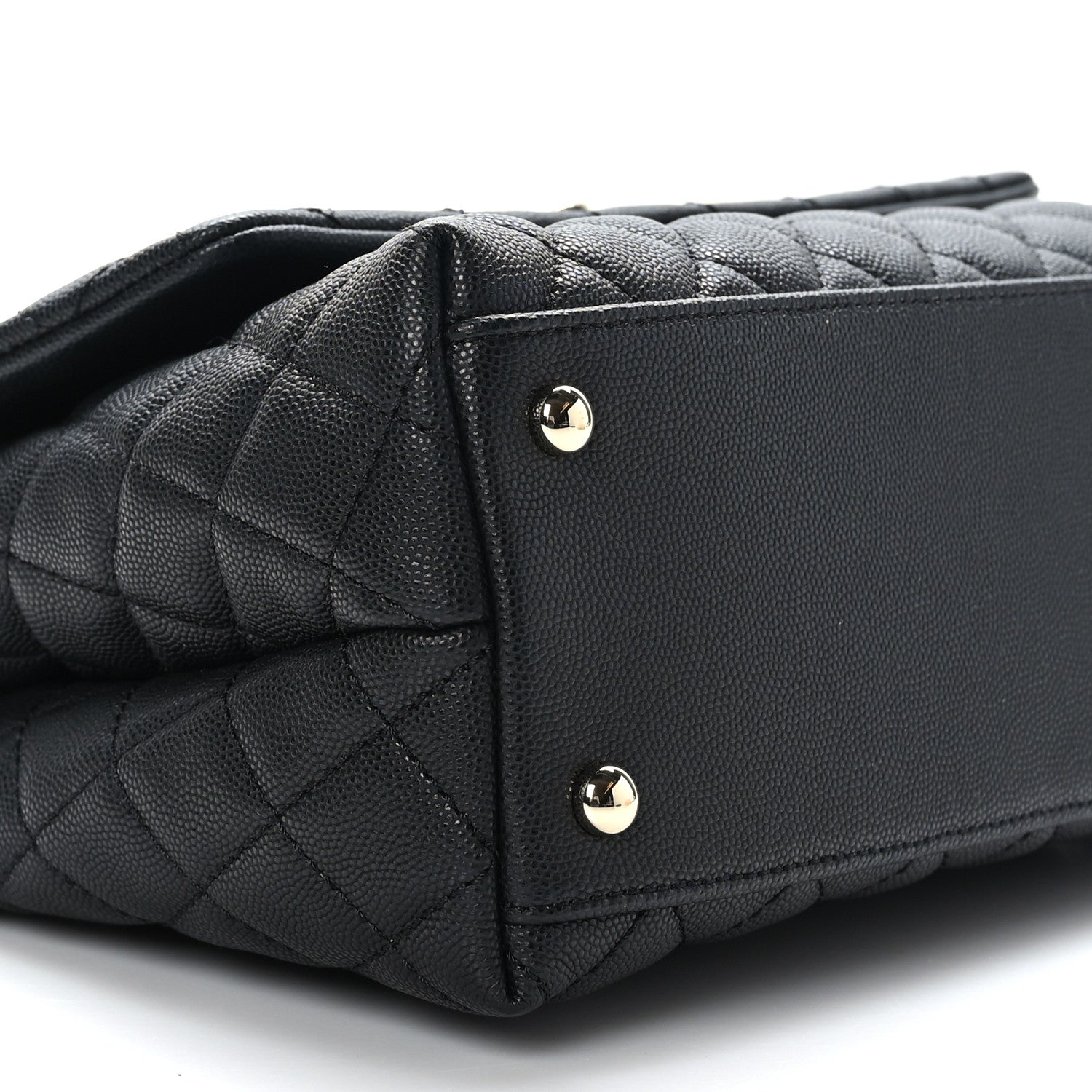 Chanel Caviar Quilted Small Coco Handle Flap Black 8 of 10