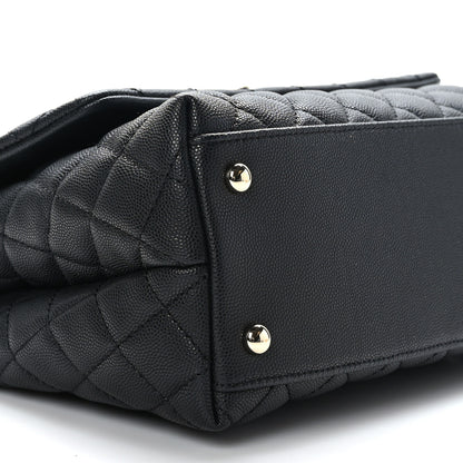 Chanel Caviar Quilted Small Coco Handle Flap Black 8 of 10