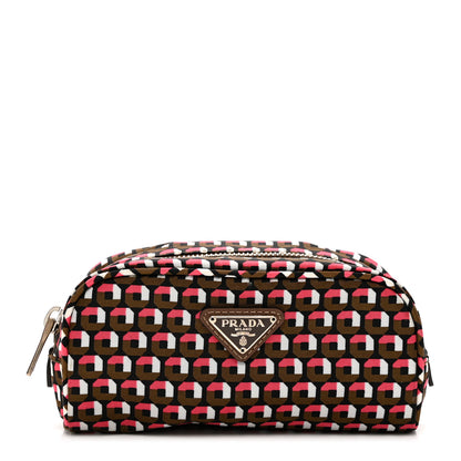 Prada Nylon Tessuto Stampato Cosmetic Pouch Rosa 1 of 6