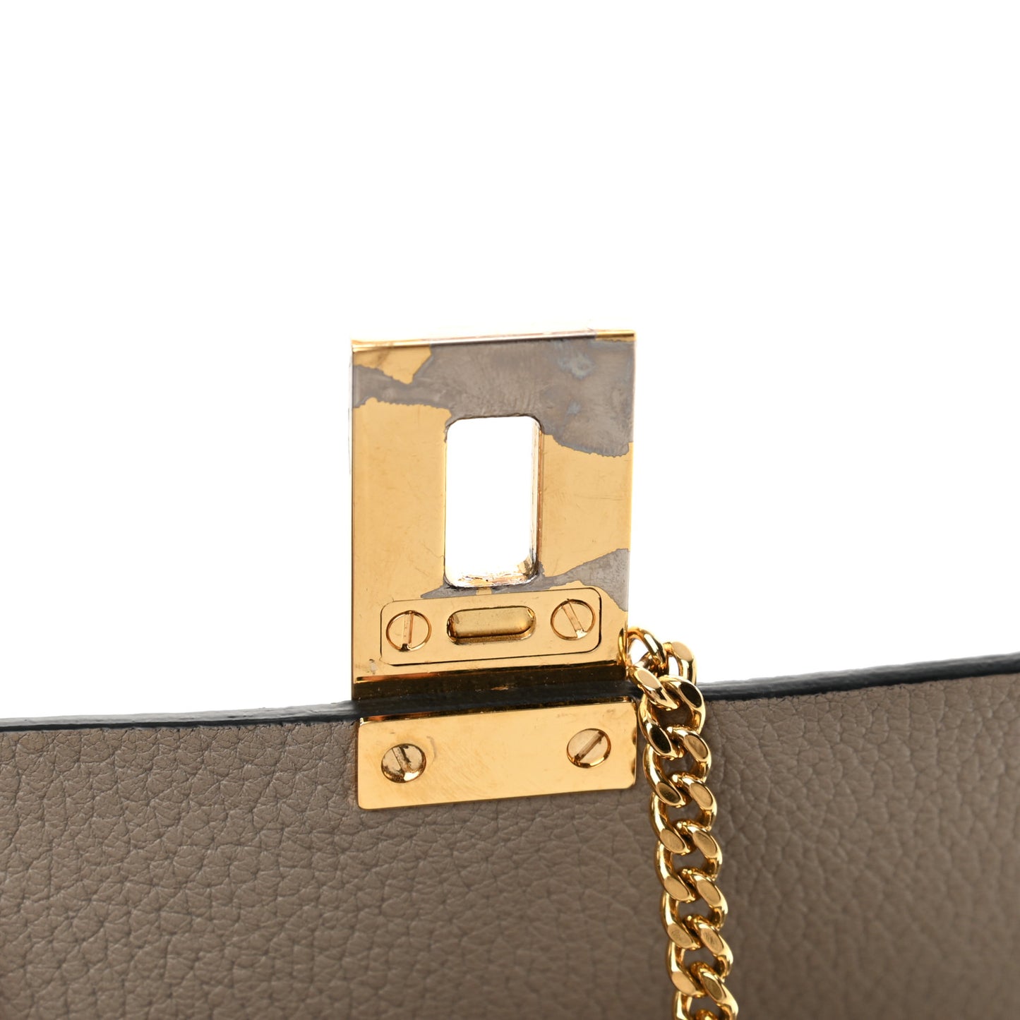 Grained Lambskin Mini Drew Shoulder Bag Motty Grey