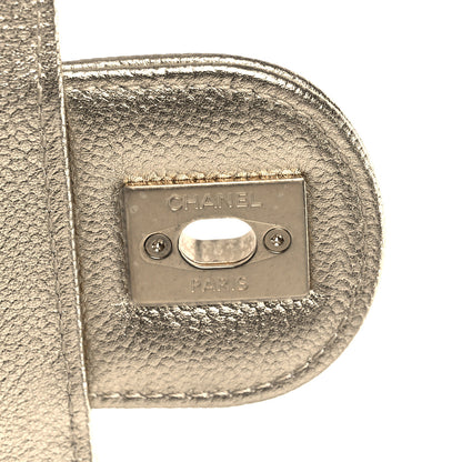 Chanel Metallic Caviar Quilted Medium CC Slide Flap Light Gold 7 of 11