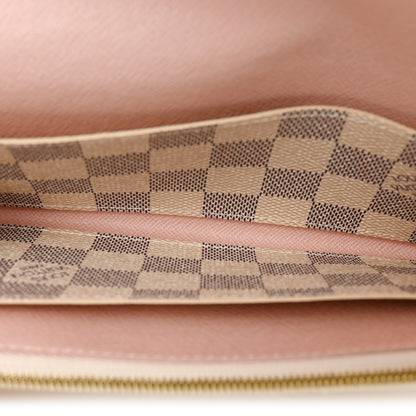 Louis Vuitton Damier Azur Emilie Wallet Rose Ballerine 5 of 10