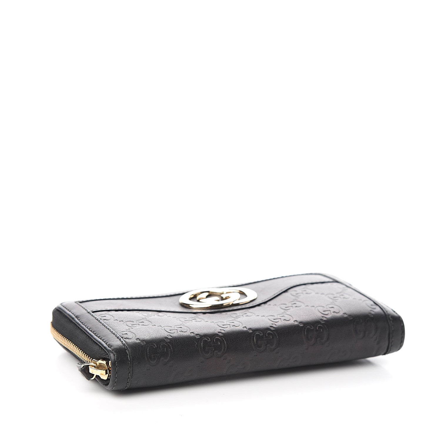 Gucci Guccissima Sukey Zip Around Wallet Black 3 of 7