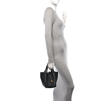 Hermes Taurillon Clemence Picotin Lock 18 PM Black 2 of 12