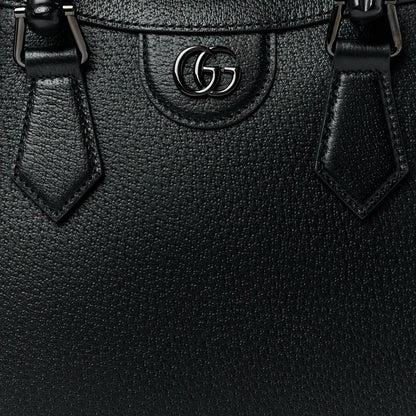 Gucci Textured Dollar Calfskin Web Monochrome Small Diana Tote Bag Black 8 of 10