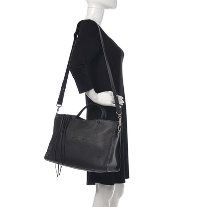 Balenciaga Veau Soyeux Perforated Blackout Hardware City Black 2 of 9