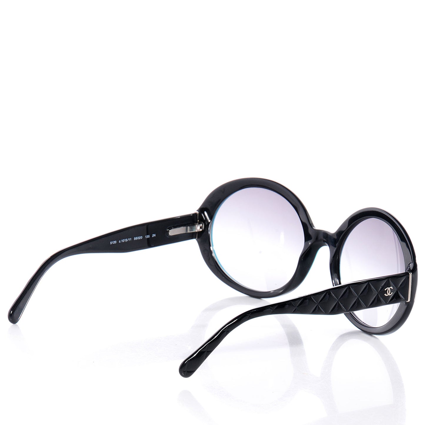 Quilted CC Mod Sunglasses 5120 Black Blue