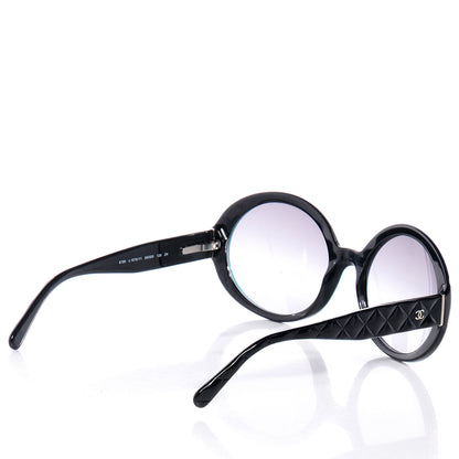 Chanel Quilted CC Mod Sunglasses 5120 Black Blue 2 of 6