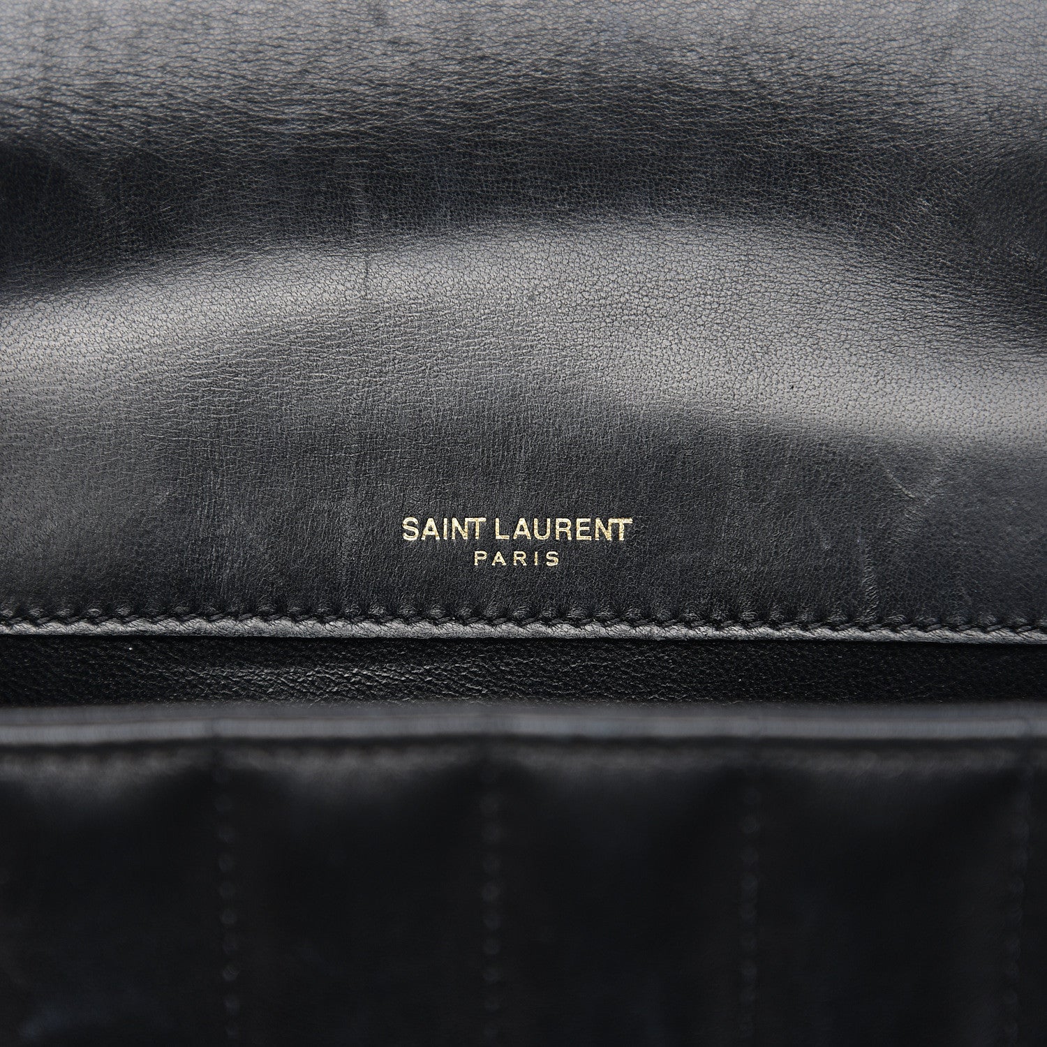 Saint Laurent Lambskin Matelasse Monogram Medium Vicky Chain Bag Black 5 of 11