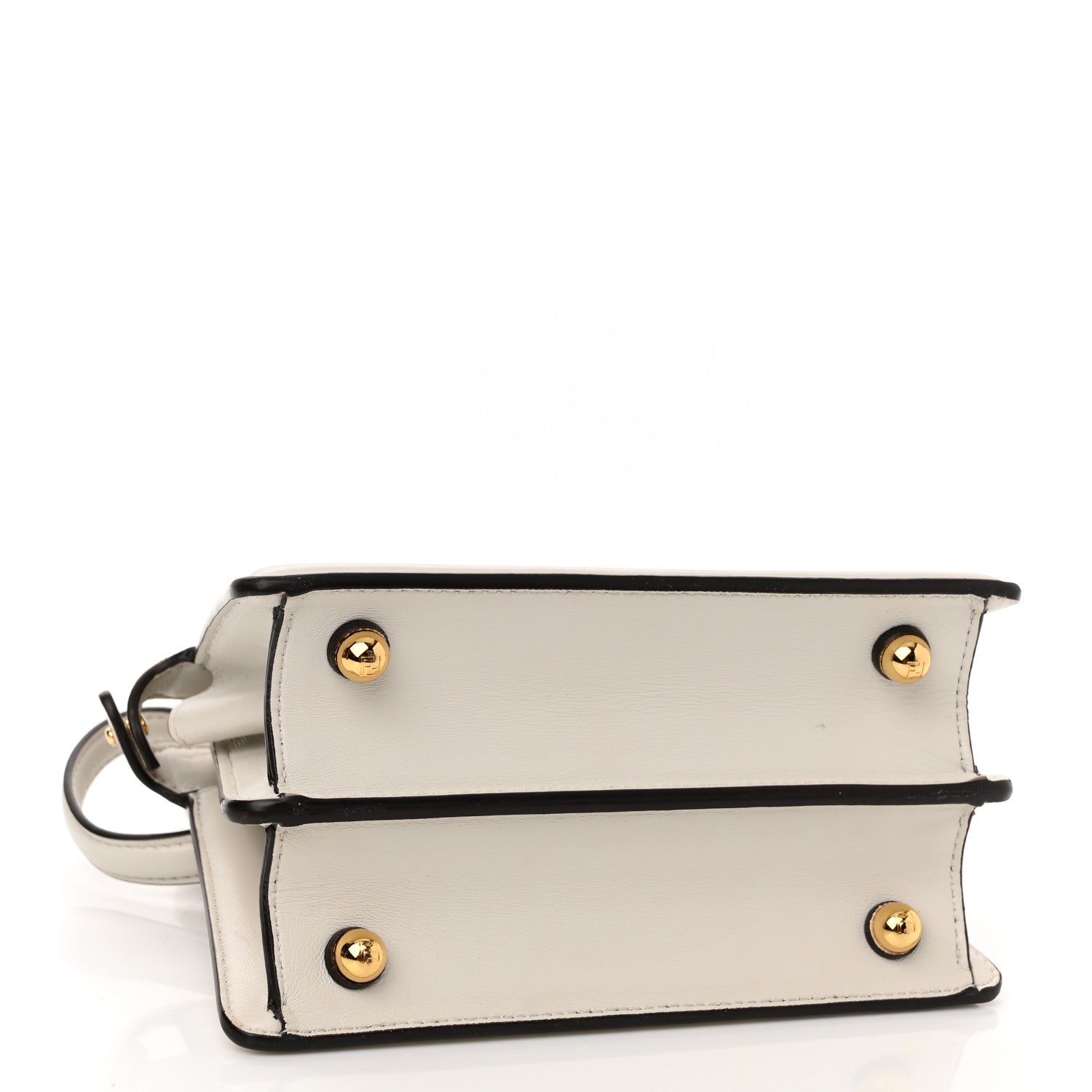 Fendi Shiny Nappa Petite Peekaboo I SEE U Satchel White 4 of 10