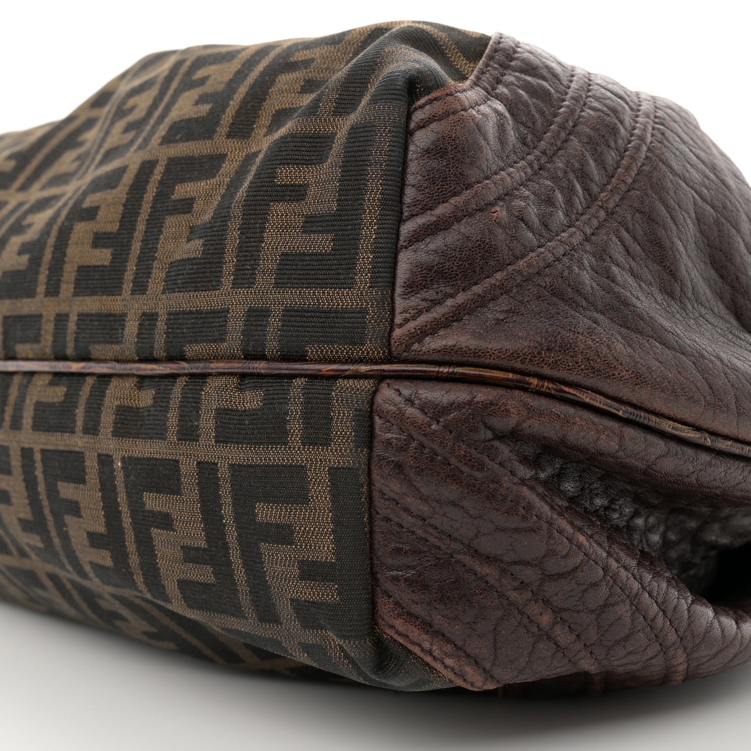Fendi Zucca Nappa Nuvolata Vitello Tortuga Spy Tobacco Moro 10 of 18
