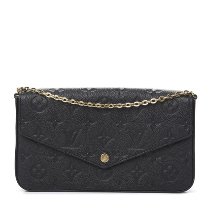 Louis Vuitton Empreinte Pochette Felicie Chain Wallet Black 1 of 8