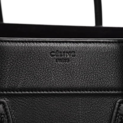 Celine Supple Calfskin Medium Phantom Luggage Black 8 of 8