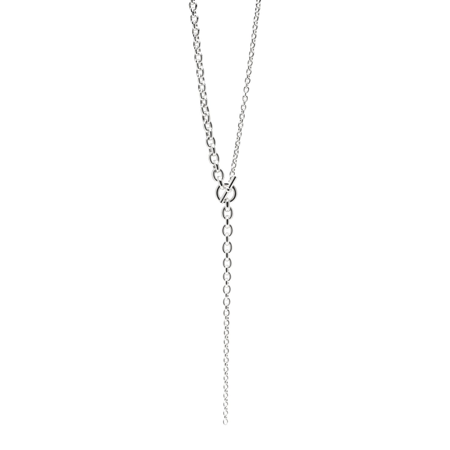 Hermes Sterling Silver Crescendo Necklace 1 of 4