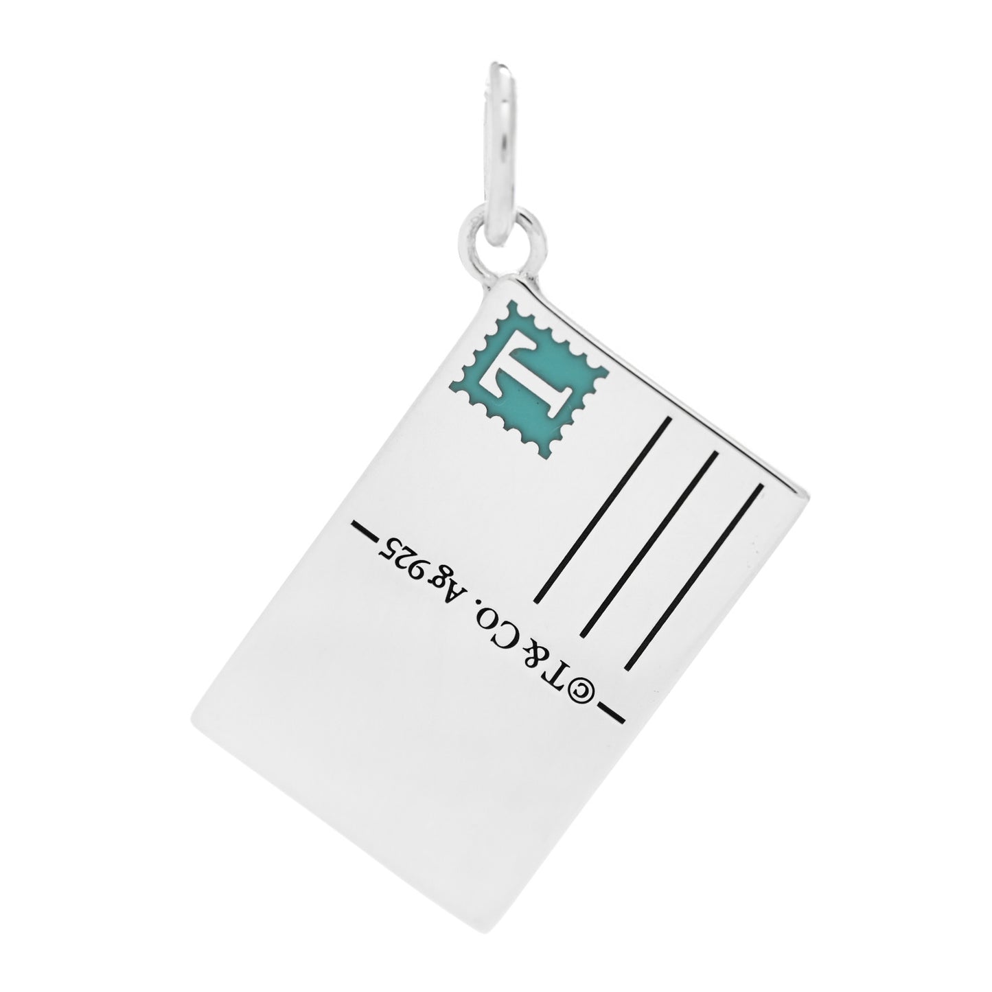 Sterling Silver Enamel Toronto Postcard Charm Blue