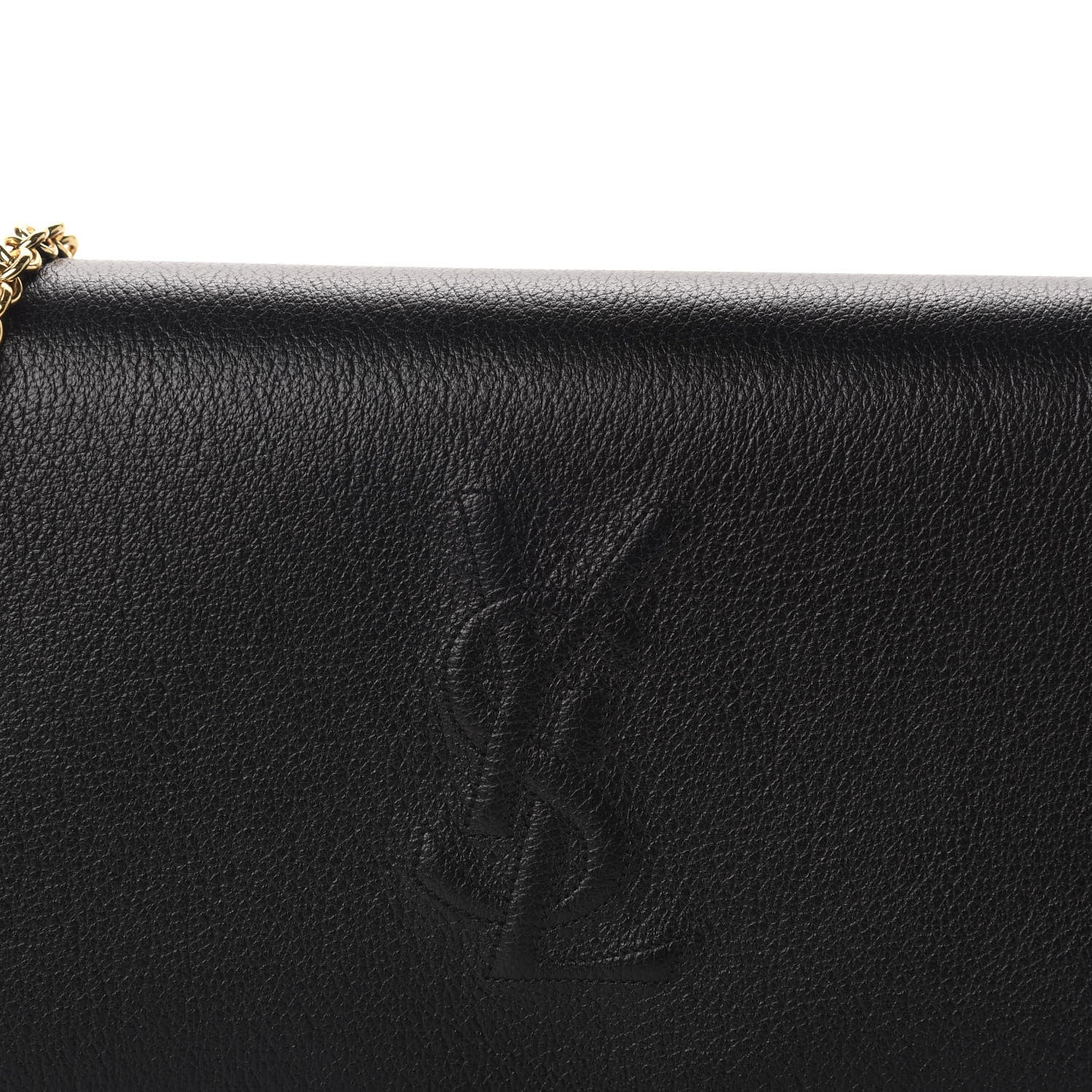Saint Laurent Calfskin Monogram Belle de Jour Chain Clutch Black 10 of 11