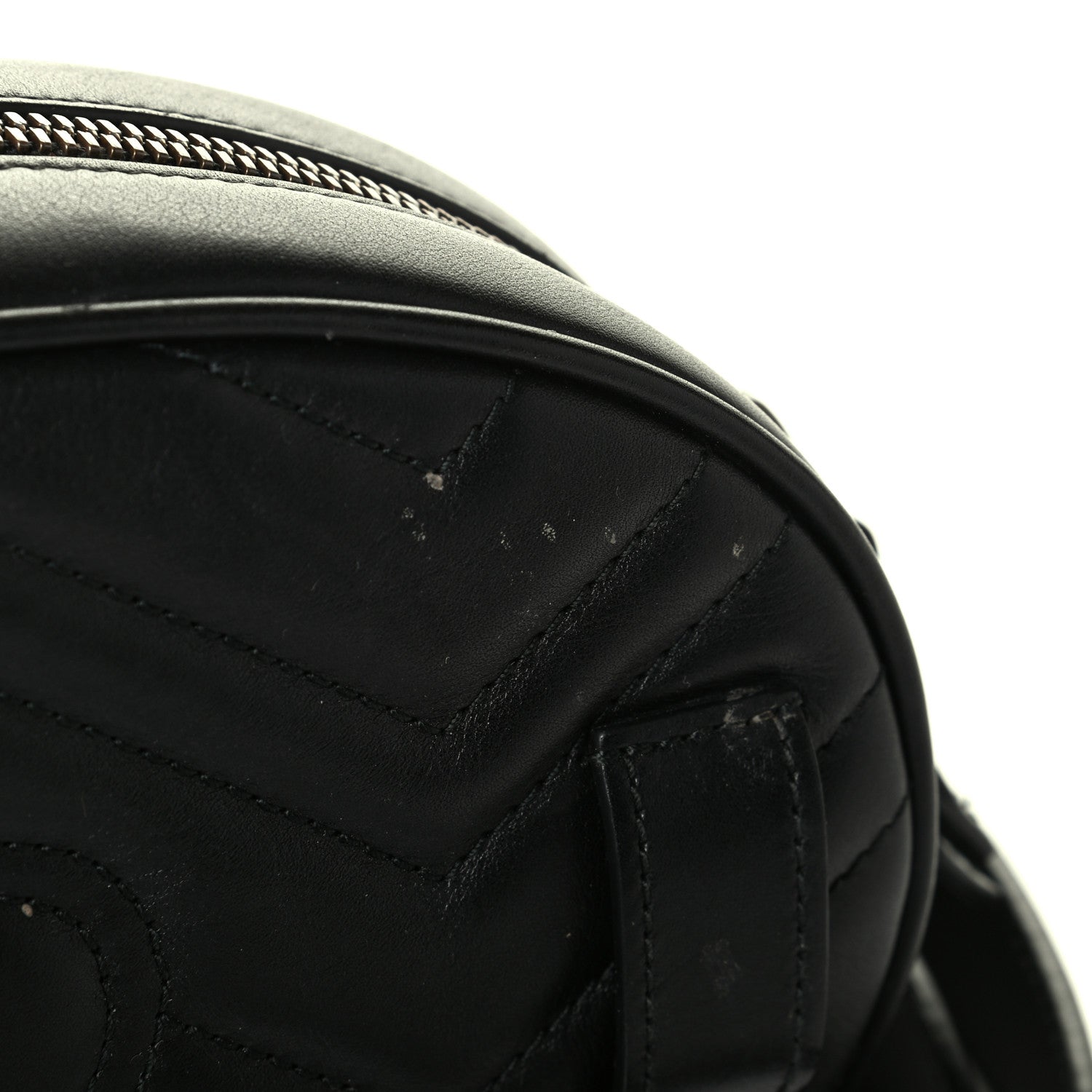 Gucci Calfskin Matelasse GG Marmont Belt Bag 85 34 Black 5 of 7