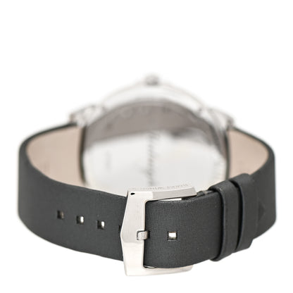 Harry Winston 18K White Gold Satin Diamond Bezel 39mm Sunray Midnight Quartz Watch 3 of 5