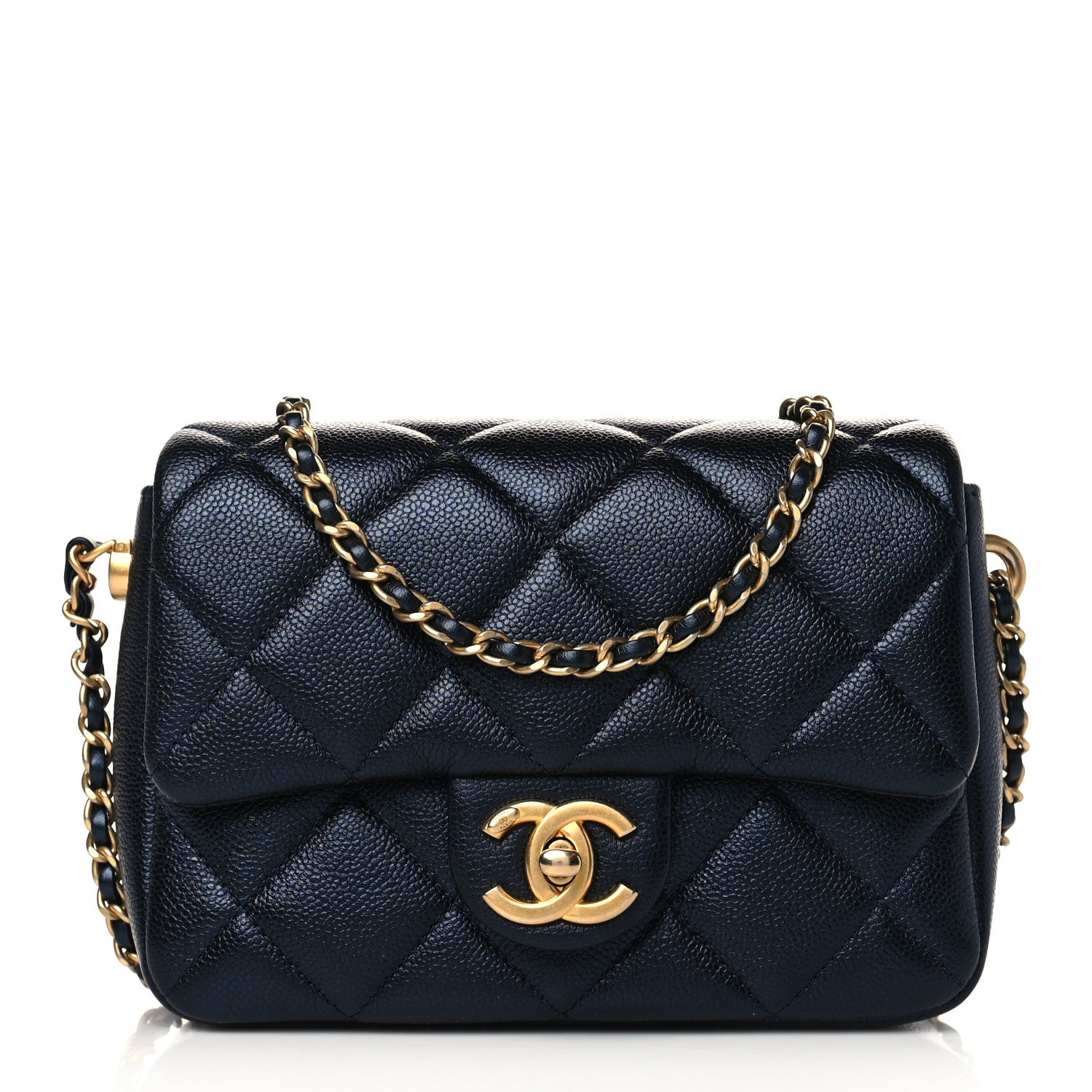 Chanel Iridescent Caviar Quilted Mini My Perfect Flap Dark Blue 1 of 8