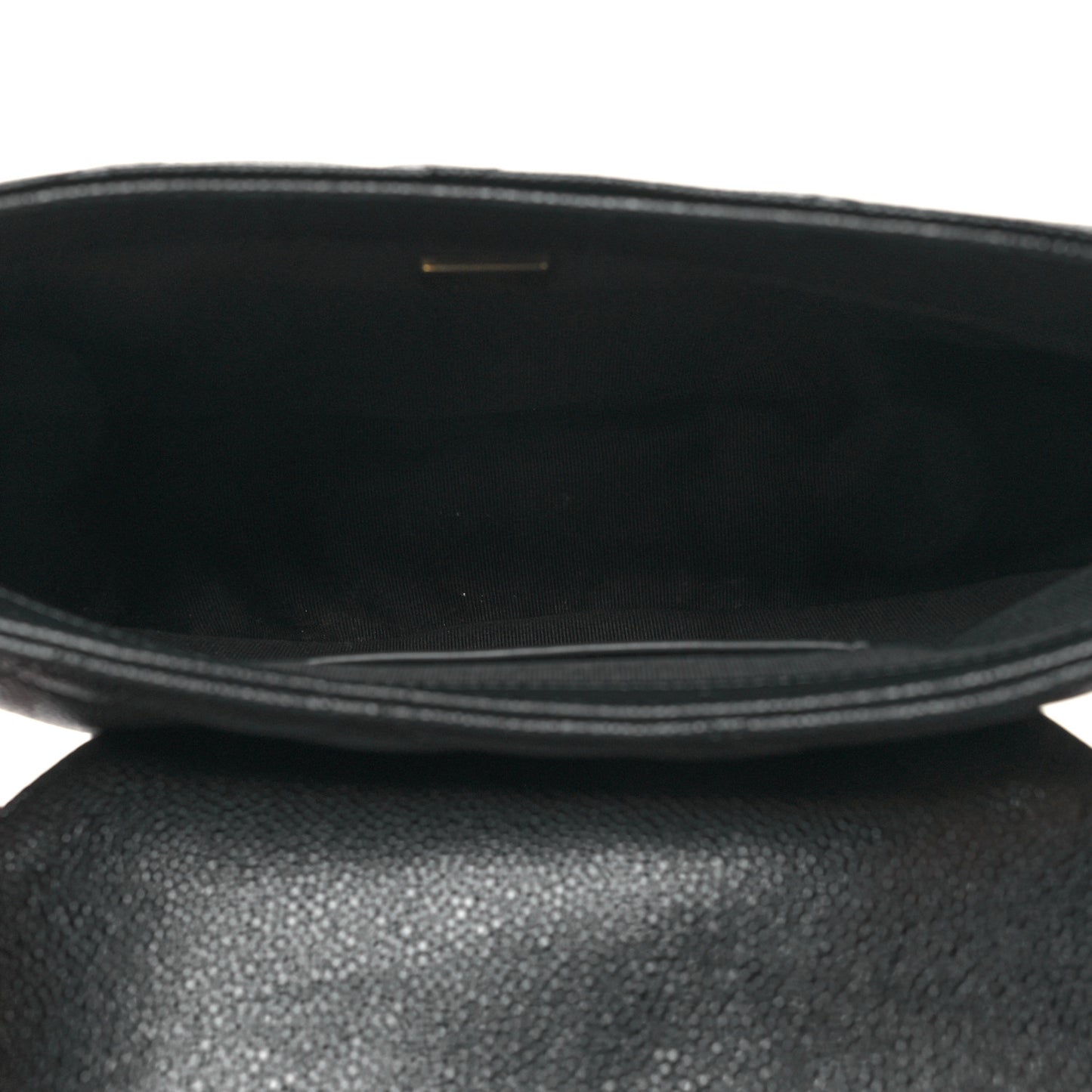 Caviar Quilted Small Messenger Flap Black