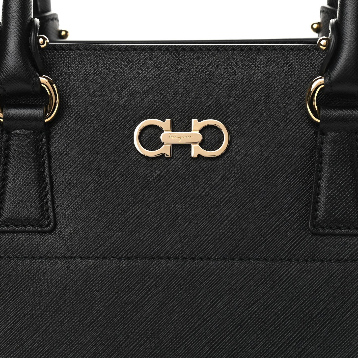 Printed Calfskin Beky Tote Black