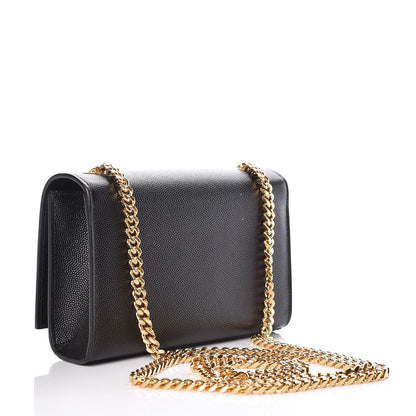 Saint Laurent Grain De Poudre Small Monogram Kate Satchel Black 3 of 8