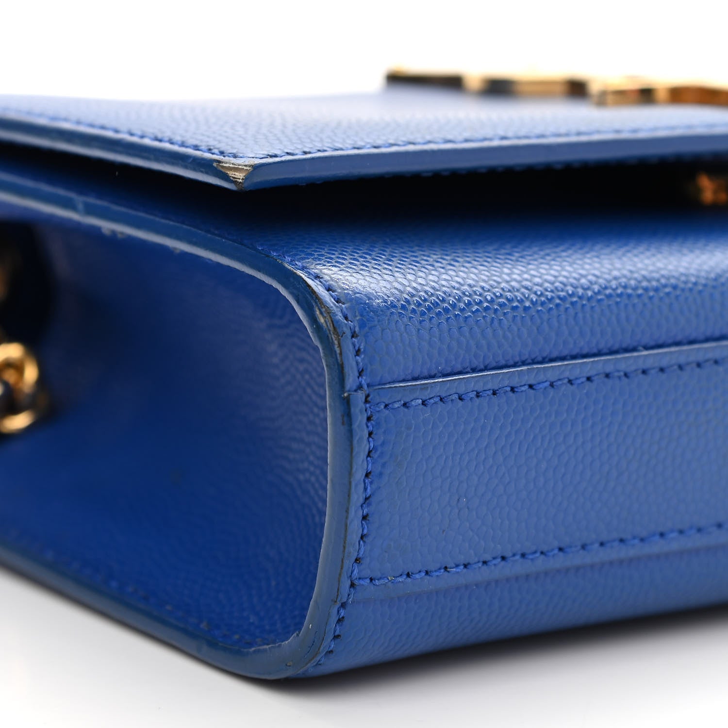 Saint Laurent Grain De Poudre Small Classic Monogram Kate Satchel Royal Blue 9 of 12