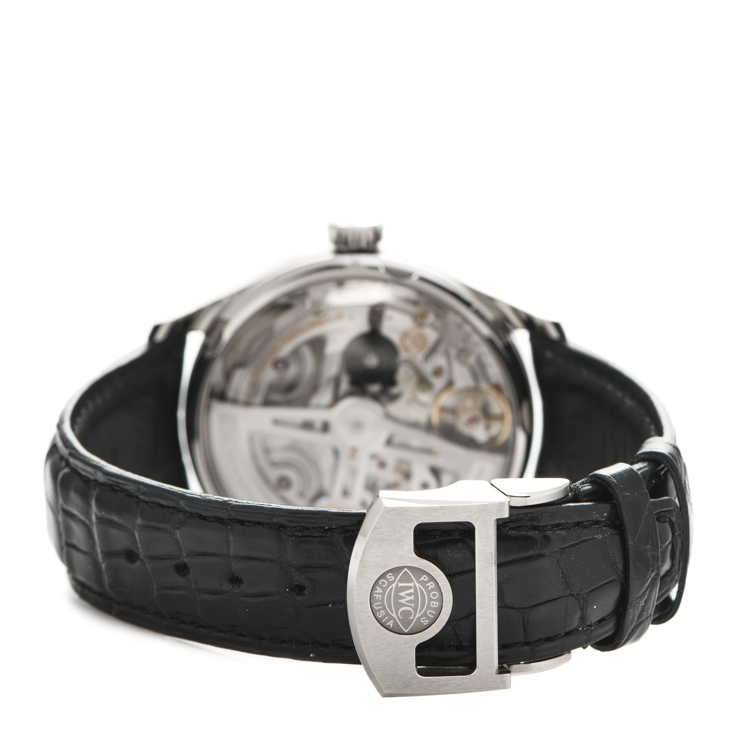 Stainless Steel Alligator 42mm Portugieser 7 Days Chronograph Automatic Watch IW500704