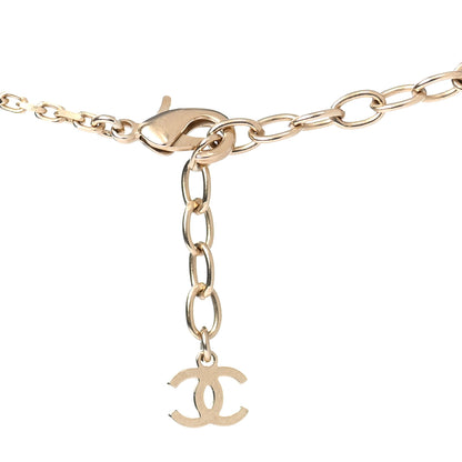 Chanel Crystal CC Medallion Necklace Gold 5 of 7