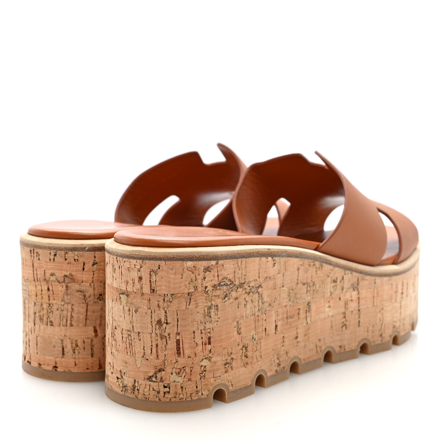 Calfskin Cork Eze 30 Sandals 37 Marron Glaise