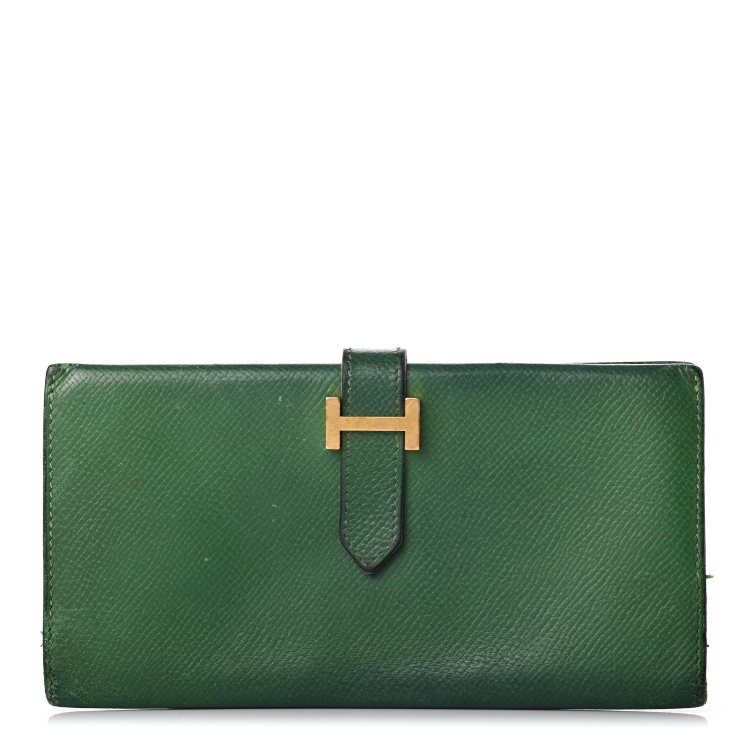 Hermes Epsom Bearn Gusset Wallet Vert Bengale 1 of 14
