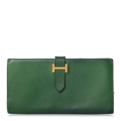 Hermes Epsom Bearn Gusset Wallet Vert Bengale 1 of 14