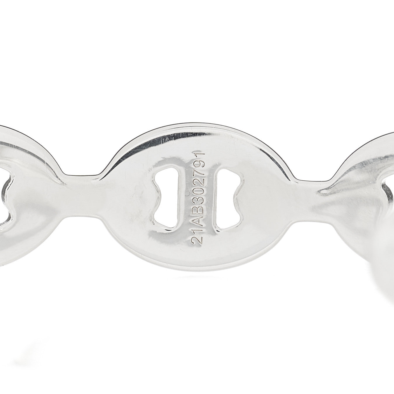 Hermes Sterling Silver MM Chaine d'Ancre Enchainee Cuff Bracelet SH 3 of 4