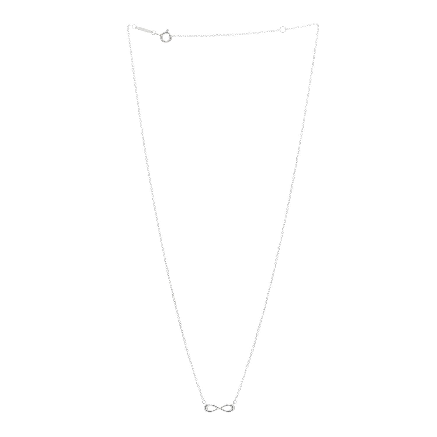 Tiffany Sterling Silver Mini Infinity Pendant Necklace 3 of 5