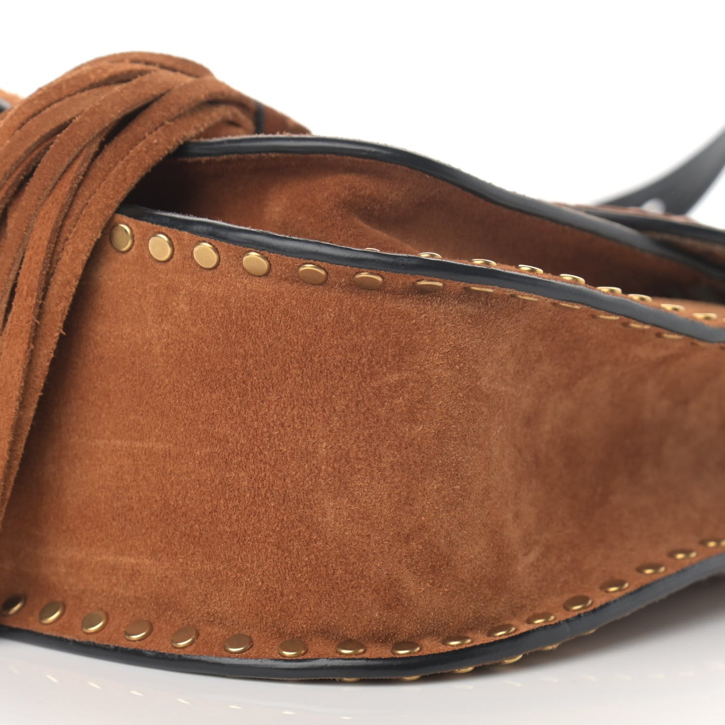 Suede Calfskin Braided Mini Hudson Shoulder Bag Caramel