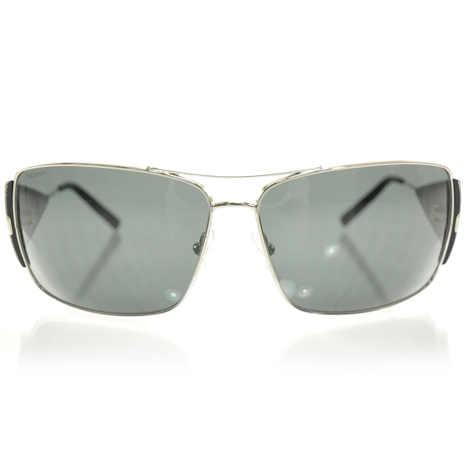 Prada Saffiano Sunglasses SPR 55H Black 3 of 7