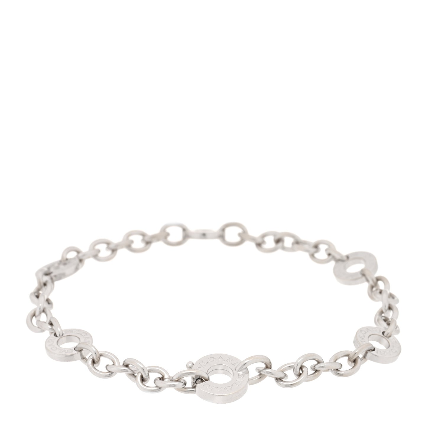 18K White Gold Bvlgari Bvlgari Station Bracelet