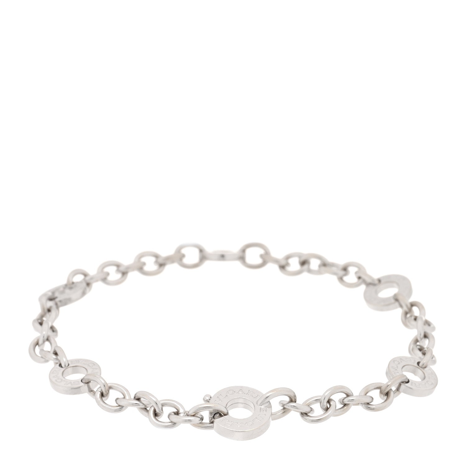 Bulgari 18K White Gold Bvlgari Bvlgari Station Bracelet 2 of 3