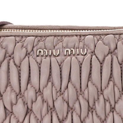 Miu Miu Nappa Matelasse Crystal Clutch  Mughetto 8 of 14
