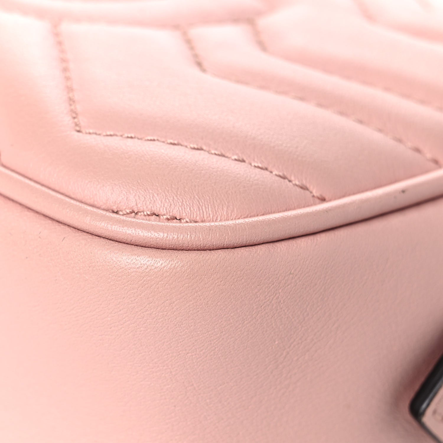 Gucci Calfskin Matelasse Mini GG Marmont Chain Shoulder Bag Perfect Pink 11 of 19